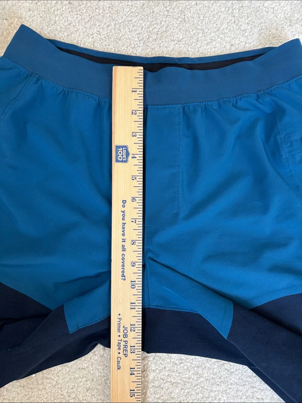 Lululemon License To Train Blue Two Toned Lined Performance Shorts‎ Mens Medium